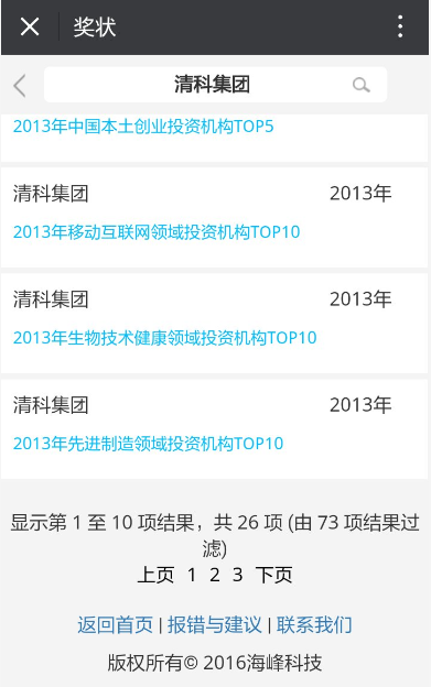 清科集团授奖情况